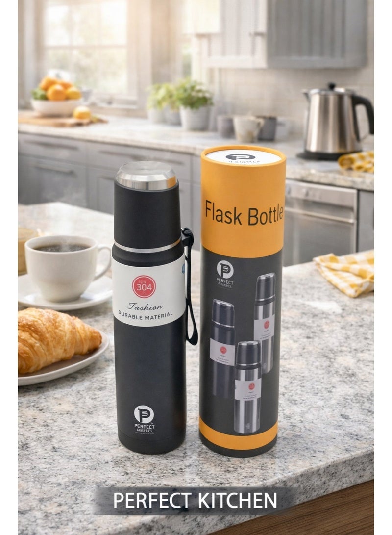 بيرفكت كيتشن قارورة حافظة للحرارة ستانلس ستيل 820 مل اسود - Image 1